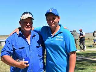 WORTHY CAUSE: Shane and Travis Streeter of the Callide Dawson Gun Club have been raising money for the Dolly's Dream foundation while they shoot at the National Trap competition in Roma. Picture: Jorja McDonnell