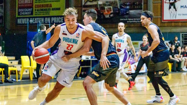 Phoenix's Nelson Kahler in action against Logan Thunder. Picture: Logan Thunder