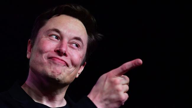 Chief executive Elon Musk’s Tesla selldowns, partly to prop up Twitter, have not helped the electric carmaker’s share price. Picture: Frederic J Brown/AFP