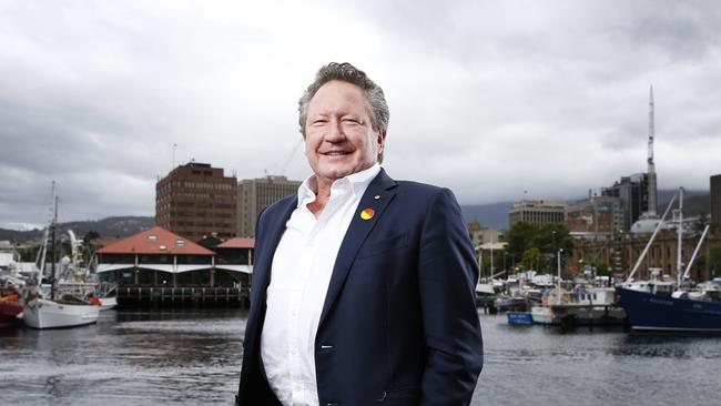 Andrew Forrest’s purchase takes his stake in the Perth-based miner to 36 per cent, from 30 per cent previously, through his personal holdings and his investment arm Minderoo Group. Picture: Zak Simmonds