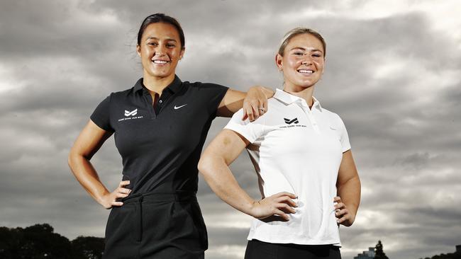 NRLW players Corban McGregor and Keeley Davis can’t wait for the new season to kick off. Picture: Sam Ruttyn