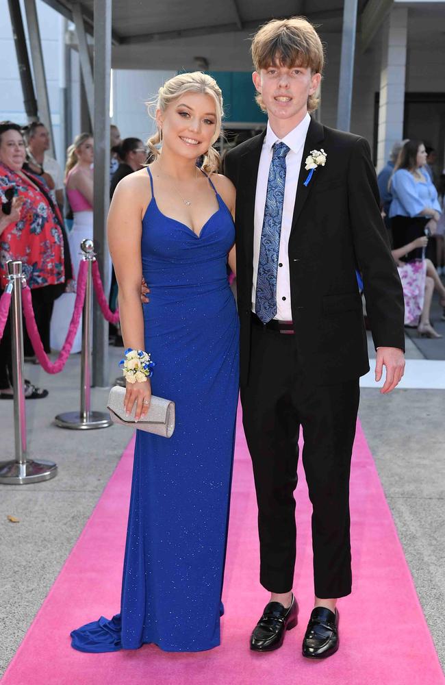 Baylee Ward and Tom Shelley at Meridan State College formal. Picture: Patrick Woods.