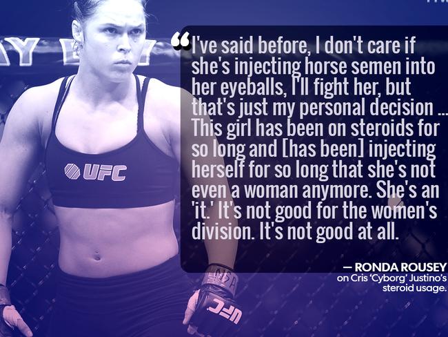 Ronda Rousey pulls no punches talking about Justino.