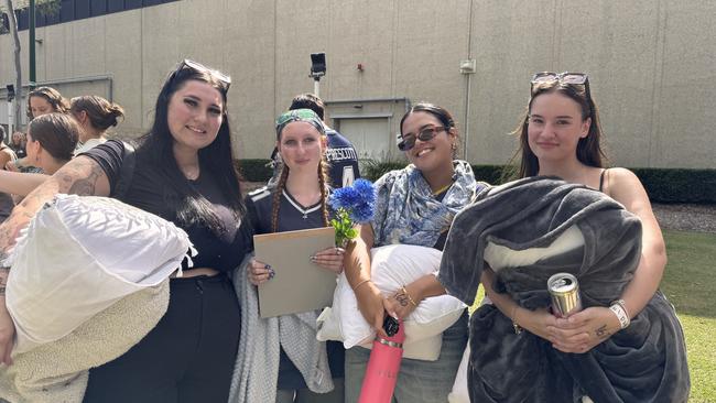 Super fans Paige Anderson, Alexis Stringfellow, Izabel Heath and Emily Harrison.