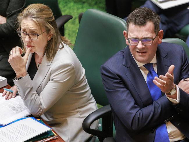 MELBOURNE, AUSTRALIA - NewsWire Photos MAY 31st, 2023:  Deputy Premier Jacinta Allen and Premier Daniel Andrews during Question Time at Victorian Parliament. Picture: NCA NewsWire / David Geraghty