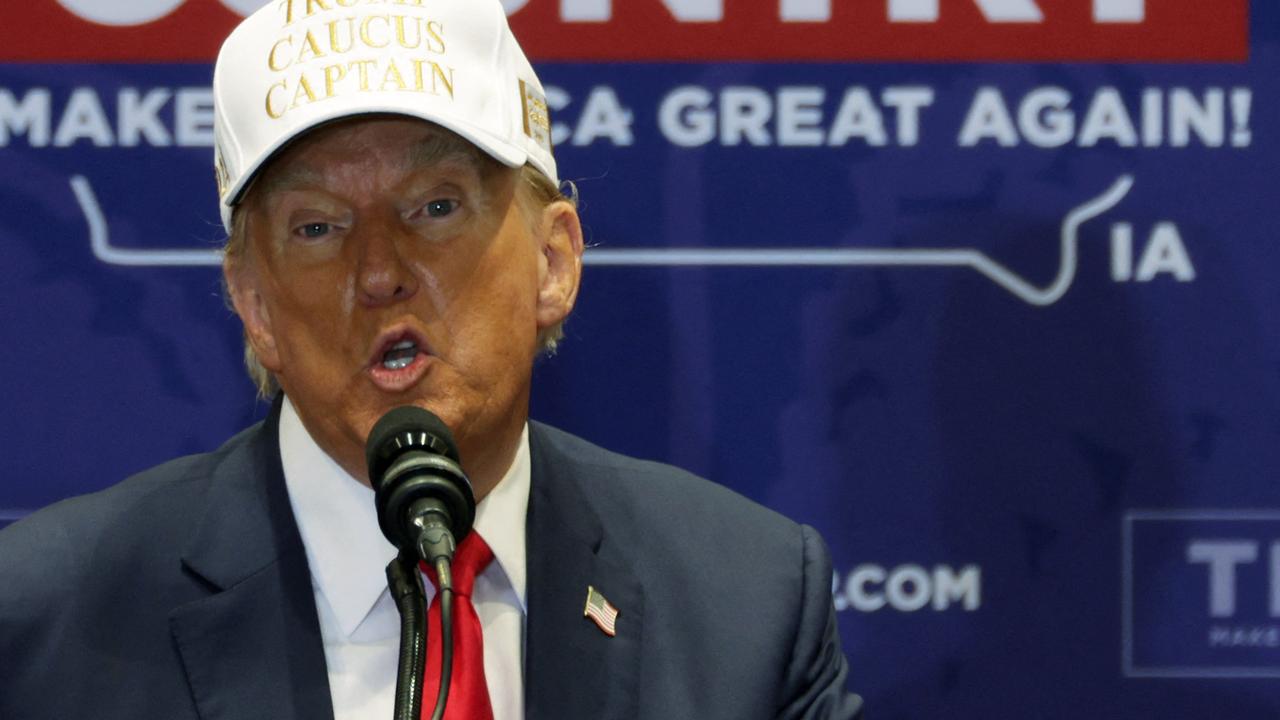 Donald Trump in Iowa. Picture: Alex Wong/Getty Images/AFP