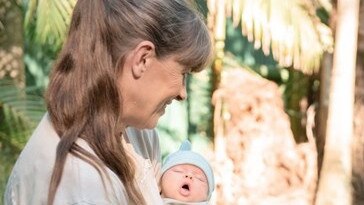 Grandmother Terri Irwin introduced Grace to some animals. Picture: Twitter