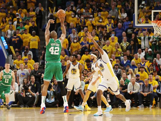 Horford was on fire from beyond the arc. Picture: Ezra Shaw/Getty Images