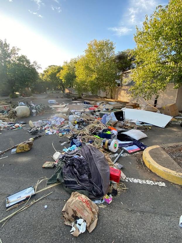 Rubbish at the Buckingham Arms site. Picture: Supplied