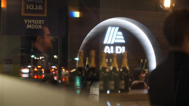 Discount supermarket giant Aldi has offered a first look inside their luxe Sydney wine bar, open for just two nights in the NSW capital this weekend. Picture: Supplied