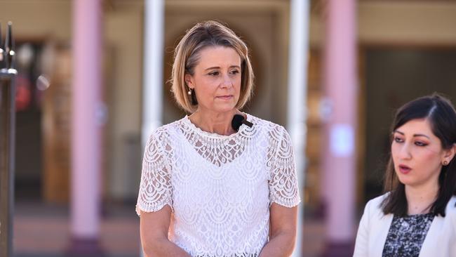 Kristina Keneally speaks at a press conference in west Sydney on September 11. Picture: NCA NewsWire / Flavio Brancaleone