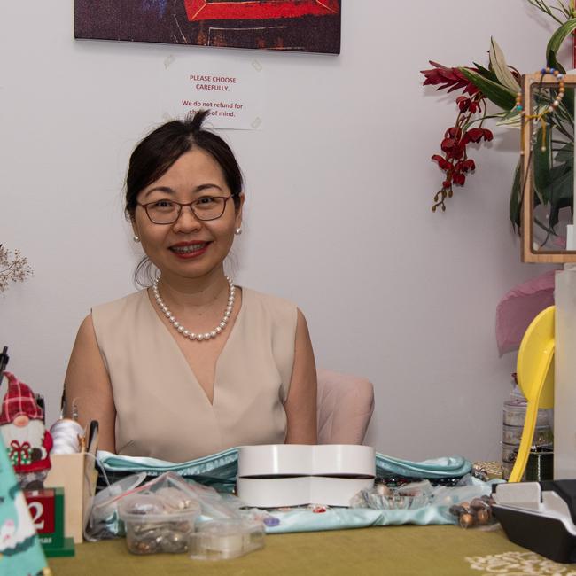 Jinglin Yang from Jinglin Jewellery at Smith St, Darwin. Picture: Pema Tamang Pakhrin