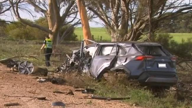 A 46-year-old man died in a horror crash at Lochiel. Picture: 7NEWS