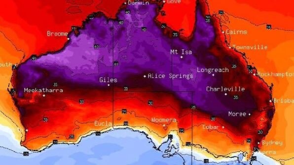 Temperatures will peak late this afternoon, followed by a cold front which will bring strong winds but no rain. Picture: Stormcast.