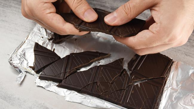 Even dark chocolate is a good addition to an evening smoothie as it increases serotonin levels. Picture: iStock