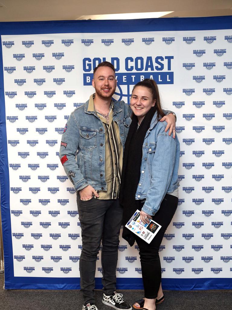 Gold Coast Rollers host the Logan Thunder in the first elimination final of the NBL1 North conference finals. Jesse Tyler-Elbers and Imogen Tyler-Elbers 12 August 2022 Carrara. Picture by Richard Gosling