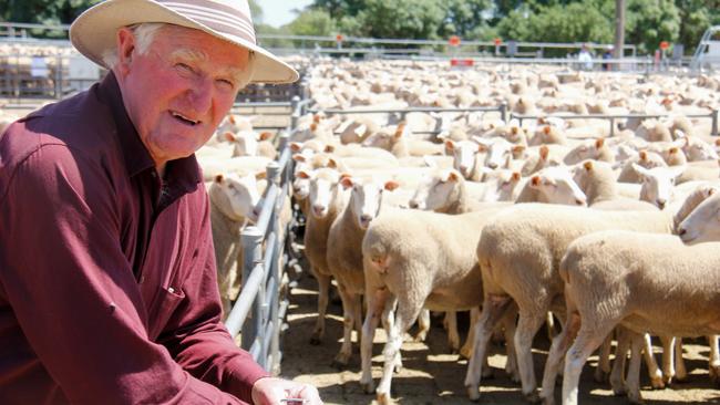 Bill Bott pictured at the Corowa saleyards in 2020.