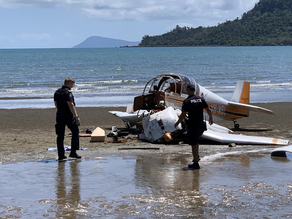 Fatal plane crash at Ball Bay, north of Mackay, on Christmas Eve 2021. Photo: Janessa Ekert