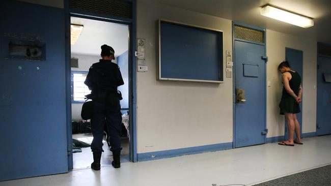 Corrective Services officers have claimed inamtes are being left in their cells for weeks following a backlog of mandatory covid testing. Picture: Richard Dobson