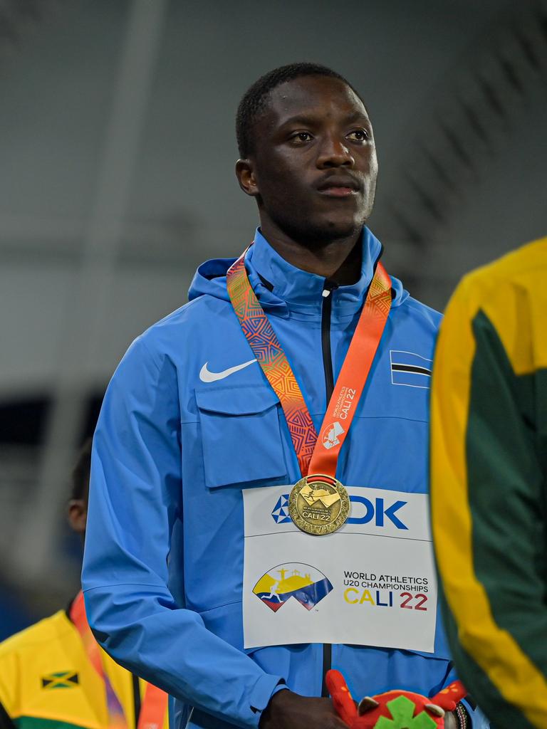 Gold medallist Letsile Tebogo