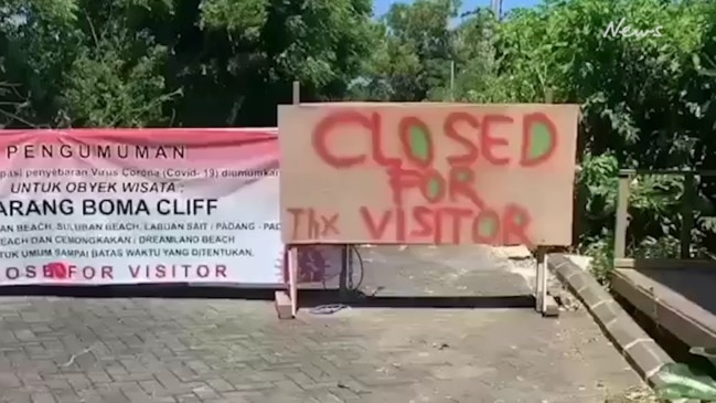 Bali tourist slammed for removing ‘closed to visitors’ sign