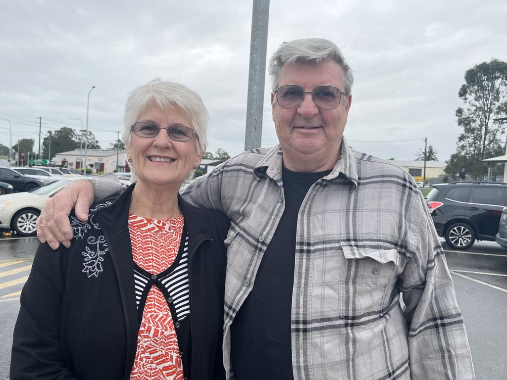 Brian and Marolyn Briggs said they had just voted for LNP candidate Llew Oâ&#128;&#153;Brien at Tinana State School.