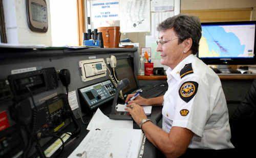 Yeppoon Coastguard radio operator Rowena Fowler. Picture: Allan Reinikka 