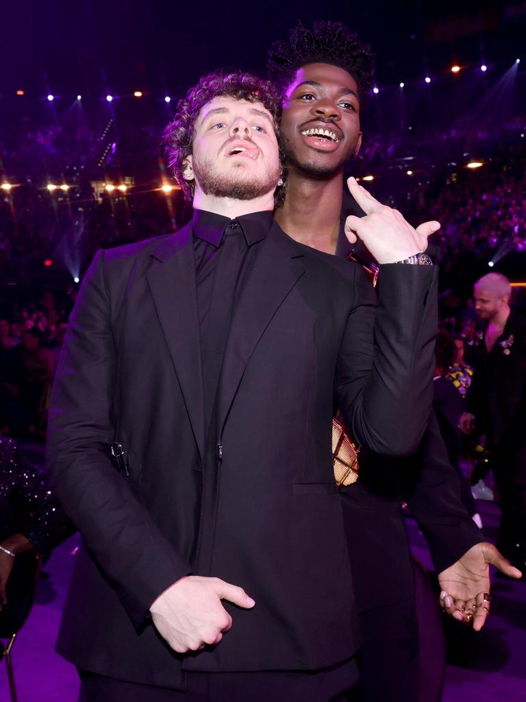 Jack Harlow and Lil Nas X attend the 64th Annual Grammy Awards. (Photo by Emma McIntyre/Getty Images for The Recording Academy)