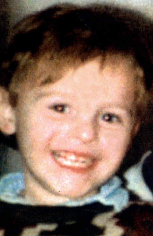 British child murder victim James Bulger, killed in 1992 after being lured from a Liverpool shopping mall by Robert Thompson and Jon Venables, 11. Picture: Supplied