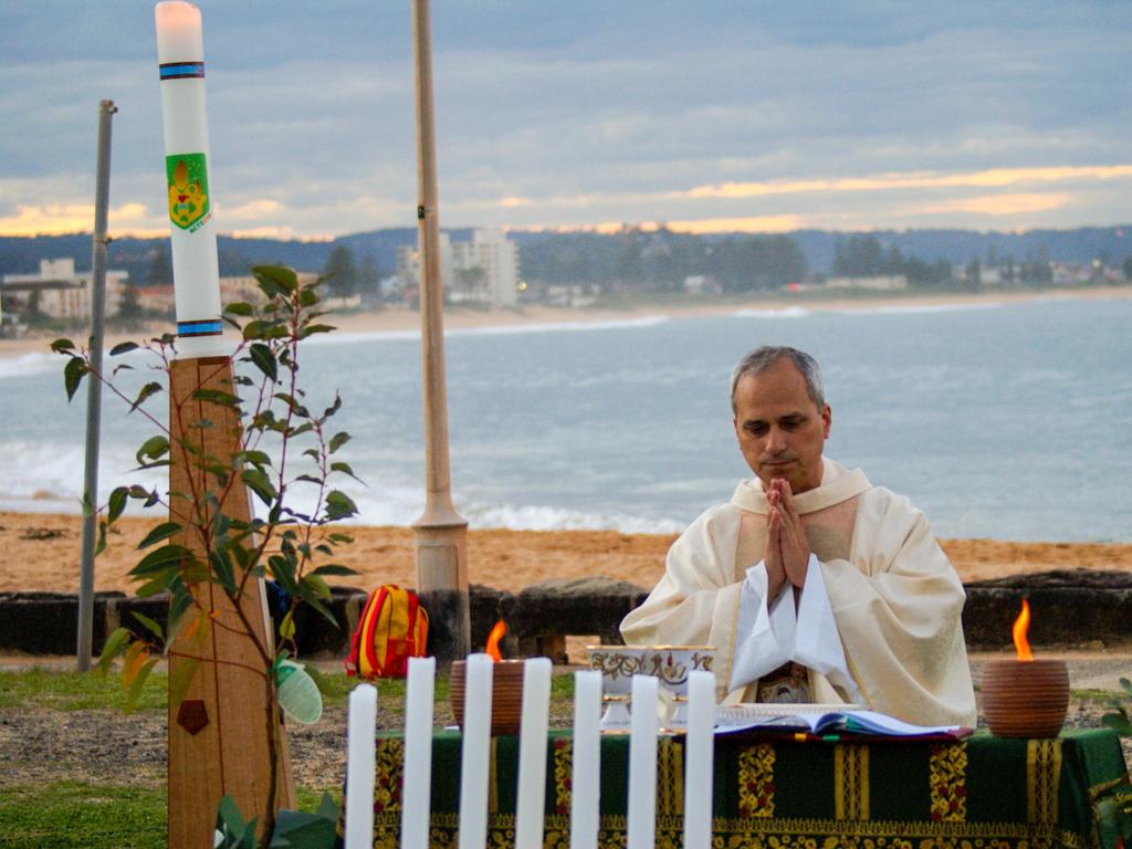 Pope Leo XIV when he visited St Augustine's College in Brookvale, Sydney, in 2008. Picture: Supplied.