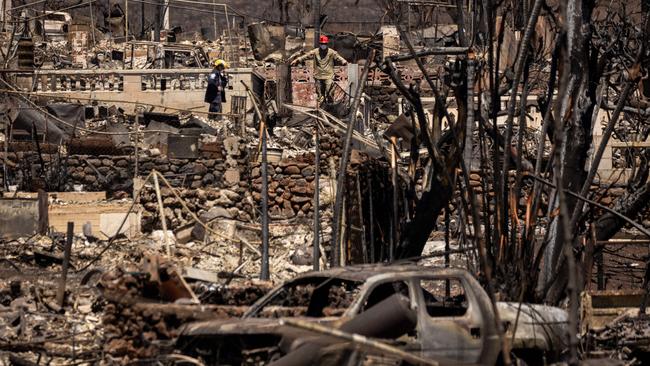 Total devastation after the Hawaii bushfires (Photo by Yuki IWAMURA / AFP)