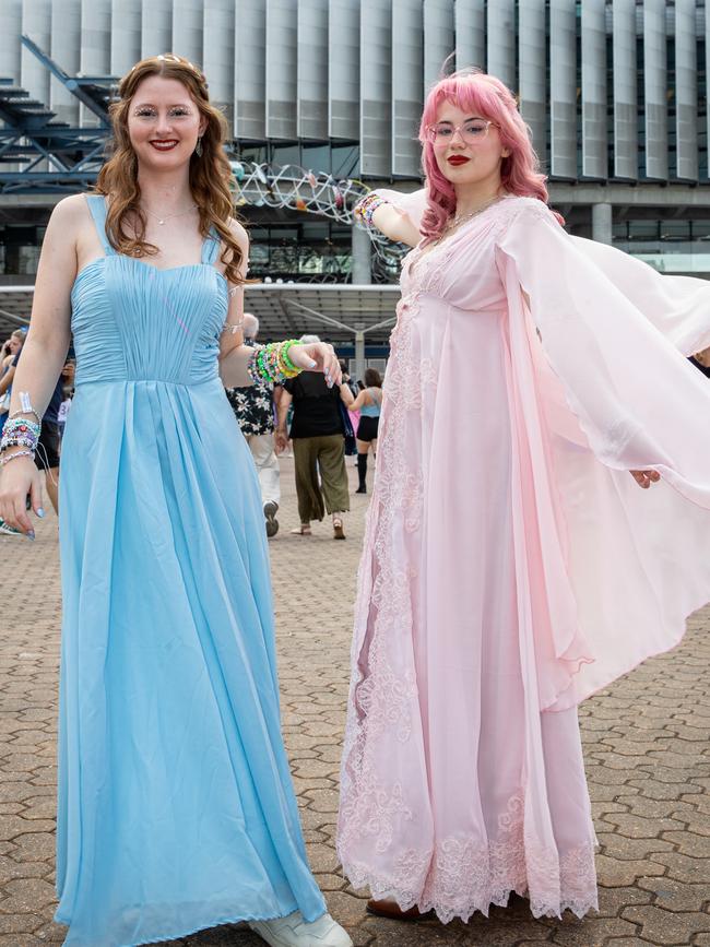 SYDNEY, AUSTRALIA - Daily Telegraph Photos February 26, 2024: Cara and Bridie at Taylor Swift's The Eras Tour concert held at Accor Stadium in Sydney. Picture: Christian Gilles