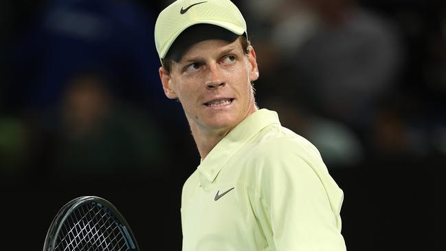 Jannik Sinner after beating Alex de Minaur to win through to the semi-final clash against American Ben Shelton. Picture: Getty Images