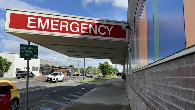 Taree emergency department entrance on High Street, where Mr Glass was dropped off.