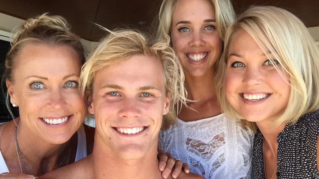 Jaimi Kenny (right), with mum, Lisa Curry and siblings Jett and Morgan.