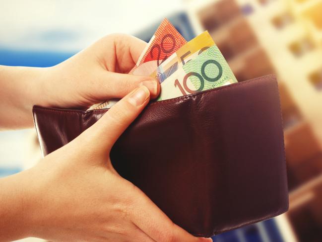 australian money in wallet on real estate background  Picture: istock