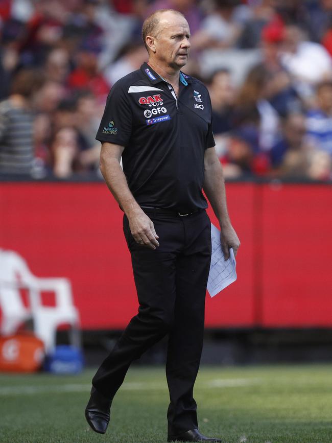 Power head coach Ken Hinkle during the Round 1 AFL match against Melbourne at the MCG. Picture: AAP Image/Daniel Pockett