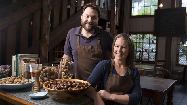 Guy Parkinson and Candice Leighton in the original Seed Kitchen and Bar at Clare. Picture: Matt Turner.