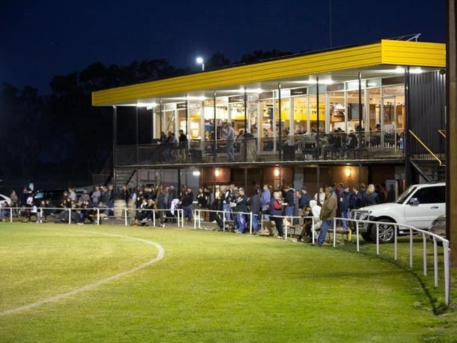 Kybybolite Football Club at night.