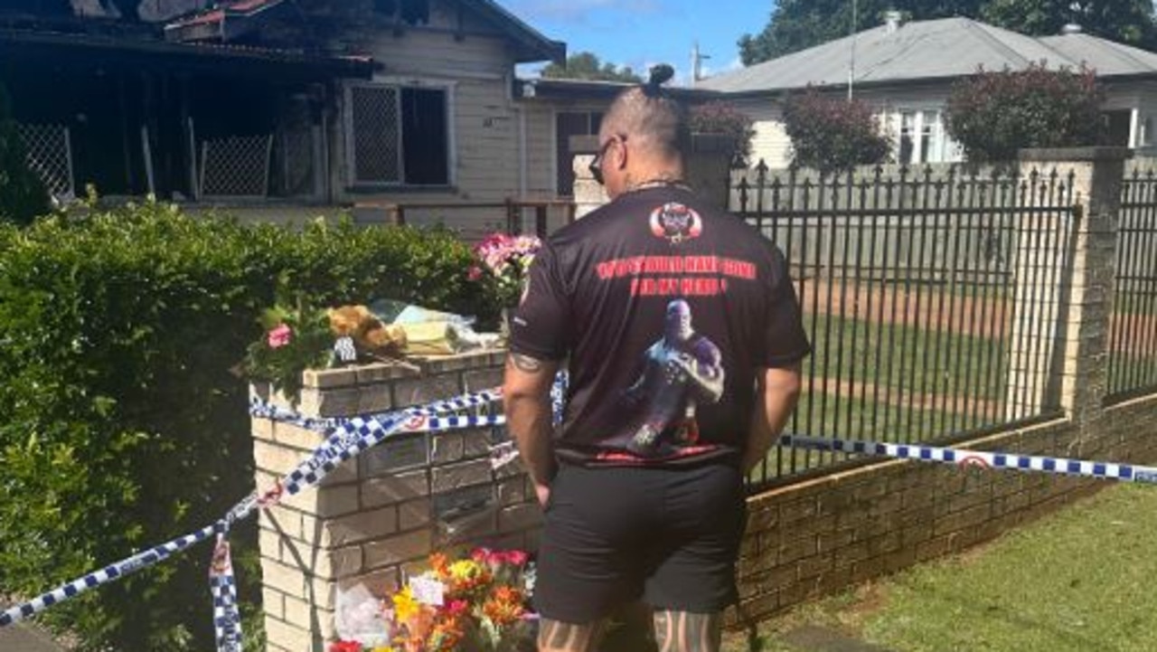 War Parahi, who lives nearby, laid flowers on the scene on Friday morning on behalf of his gym. Picture: Samantha Scott