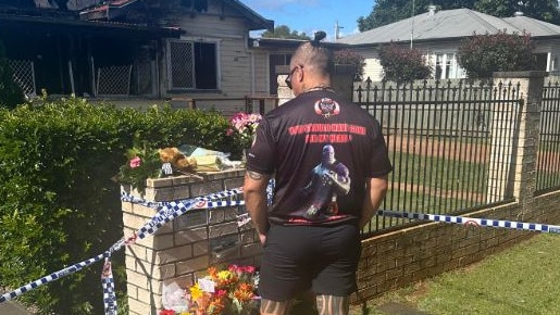 War Parahi, who lives nearby, laid flowers on the scene on Friday morning on behalf of his gym. Picture: Samantha Scott