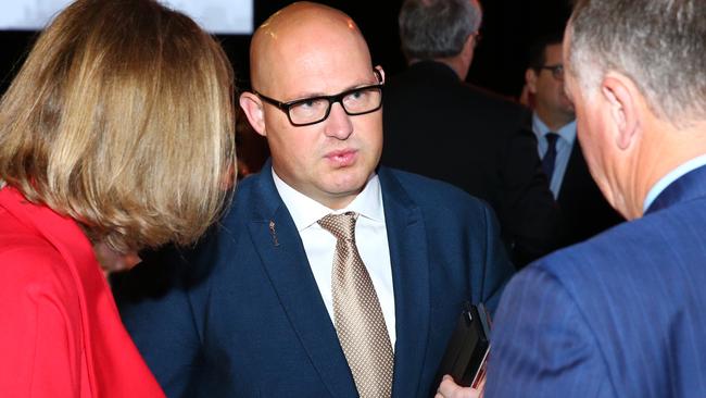 Queensland Treasurer Curtis Pitt arrives at the budget breakfast, RNA convention centre, Bowen Hills. Picture: Liam Kidston.