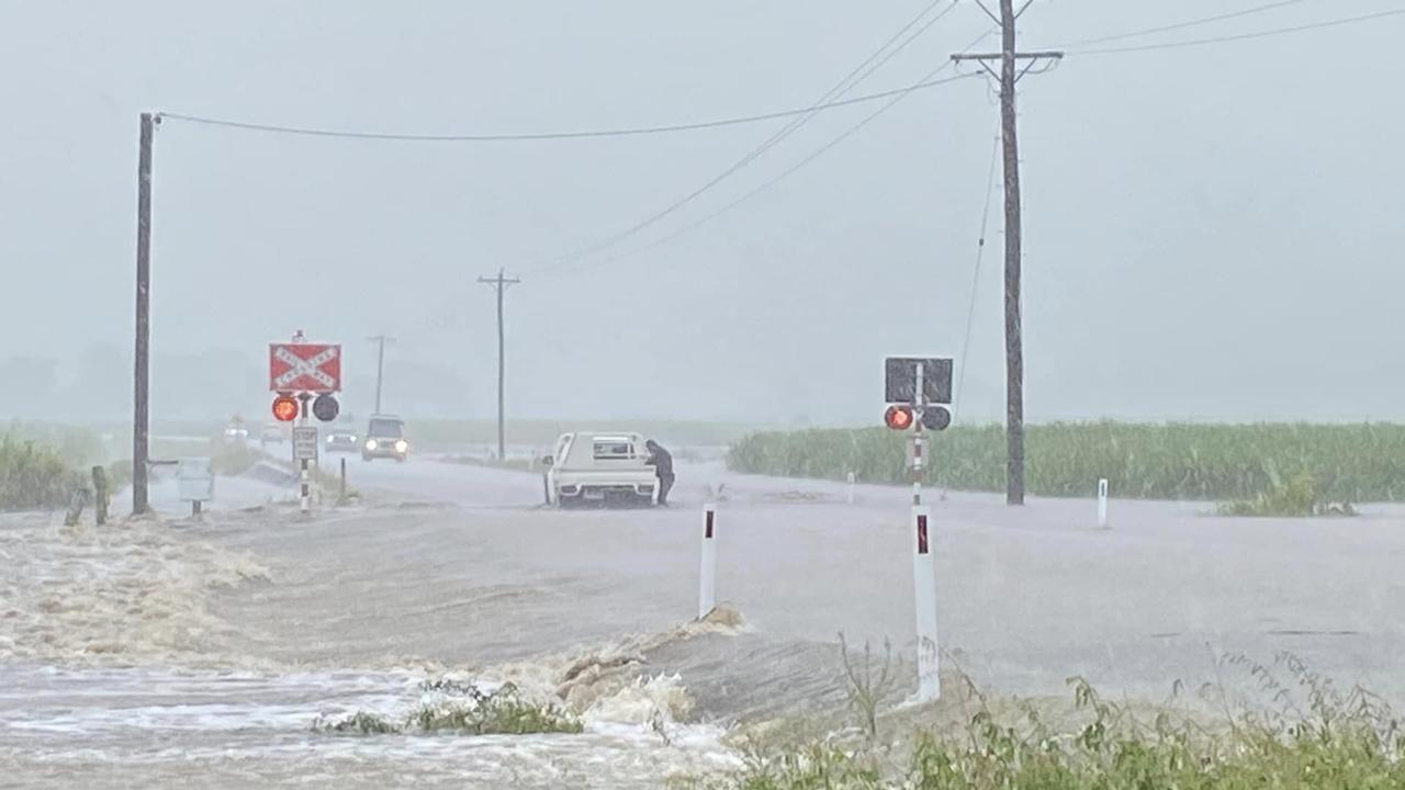 Facebook user William Missin shared this photo of flooding over Farleigh Habana Rd in the Mackay region, January 12, 2023.