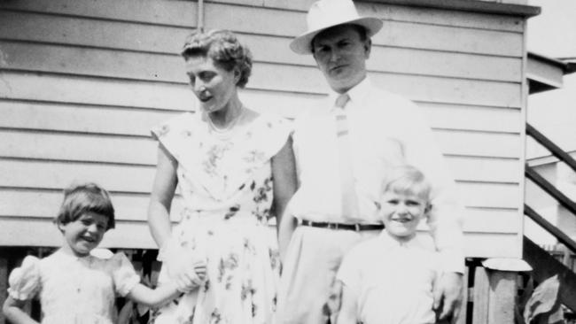 Parents, sister & me outside our house at Acacia Ridge - late 50s Picture: Unknown