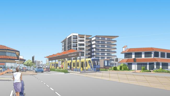 Artist impressions of Gold Coast light rail Stage 4. Picture: Supplied