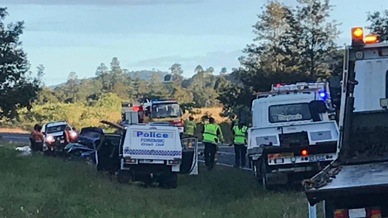 The scene of a head-on collision on the Kenilworth Skying Creek Road on June 1, 2021.