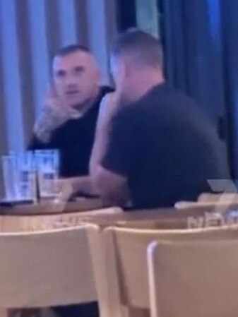 Damien Hardwick meets with Dustin Martin on the Gold Coast. Picture: Channel 7
