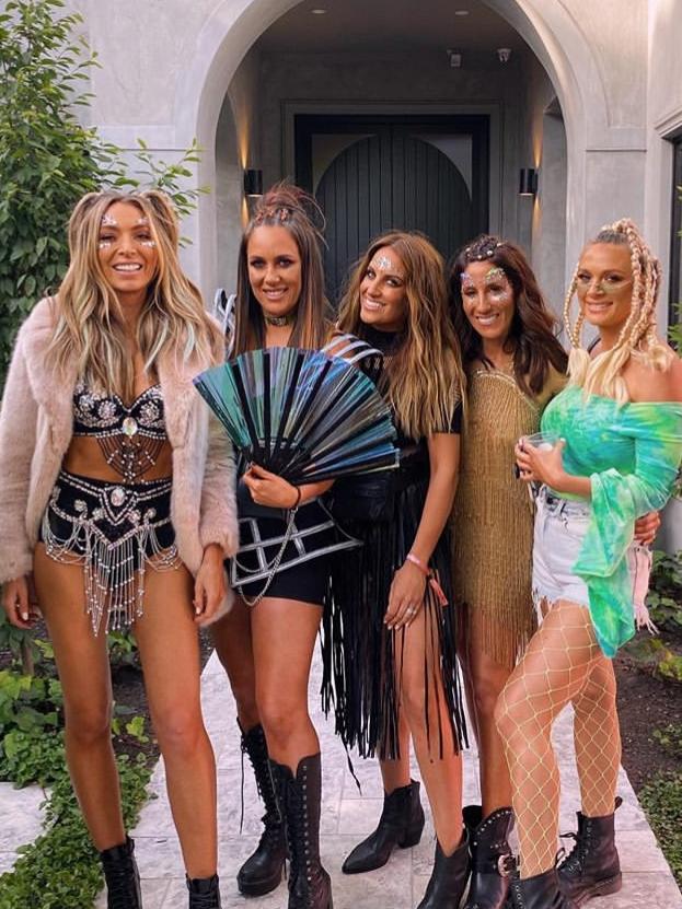 Nadia Bartel with Ellie Pearson, Jade Kisnorbo, Lana Wilkinson and Emily McKay at 'Juddchella'. Picture: Instagram