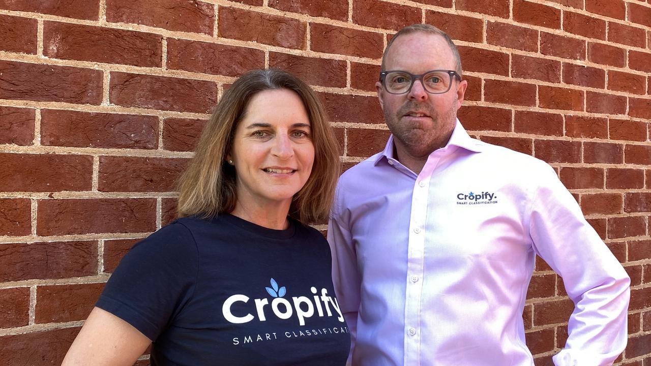 Cropfiy co-founders Anna Falkiner and Andrew Hannon. Picture: supplied