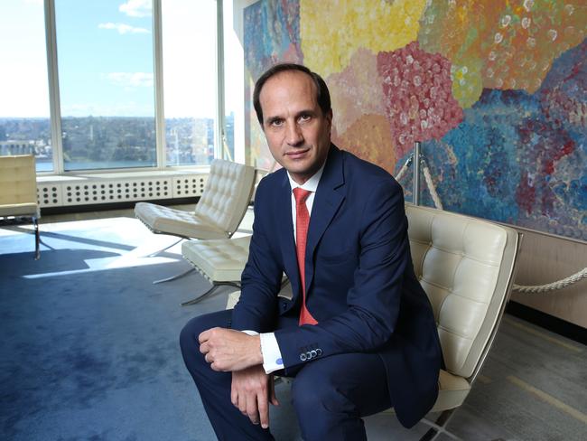 13/08/2020. AMP CEO Francesco De Ferrari, photographed at their offices in Sydney on profit results day. Britta Campion / The Australian